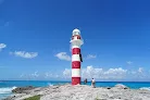Punta Cancun LightHouse Blvd. Kukulcan Km. 9 Punta Cancun Lighthouse is a red & white beacon with beach views.